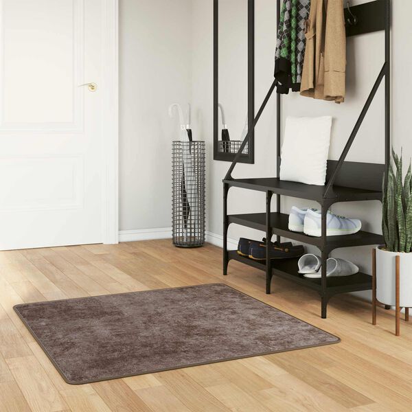 vidaXL Passadeira MARSA Cinzento 100 x 100 cm Poli&eacute;ster e PVC