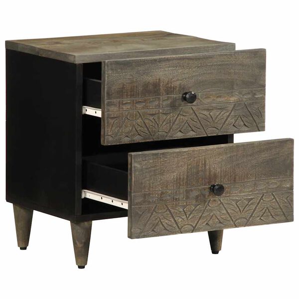 vidaXL Mesa de cabeceira cinzento claro 40x33x46 cm