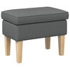 vidaXL Pufe para os P&eacute;s Cinzento-Escuro 55 x 35 x 41 cm Tecido