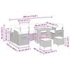 vidaXL Conjunto de Sof&aacute; de Jardim 10 pcs Bege e Cinza Claro