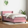 vidaXL Cama com molas/colch&atilde;o 80x220 cm veludo rosa