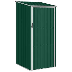 vidaXL Abrigo de jardim 87x98x159 cm a&ccedil;o galvanizado verde