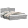 vidaXL Estrutura da Cama com cabeceira Cinza Sonoma 200 x 200 cm