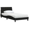 vidaXL Cama com colch&atilde;o Hanko 100x200 cm tecido preto