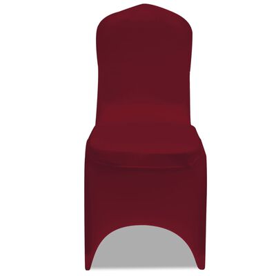 vidaXL Capa para cadeira elástica 24 pcs bordô