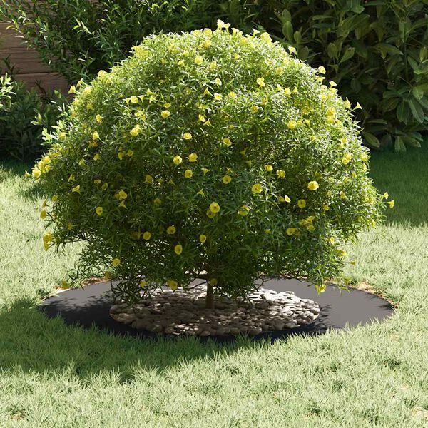 vidaXL adequado para Anel de &Aacute;rvore Plano Preto &Oslash;40 / 70 cm A&ccedil;o