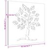 vidaXL Decoração p/ muro de jardim 105x55 cm aço corten design árvore