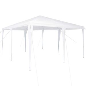 vidaXL Tenda de Festa Branco 400 x 400 x 266 cm Polietileno e A&ccedil;o