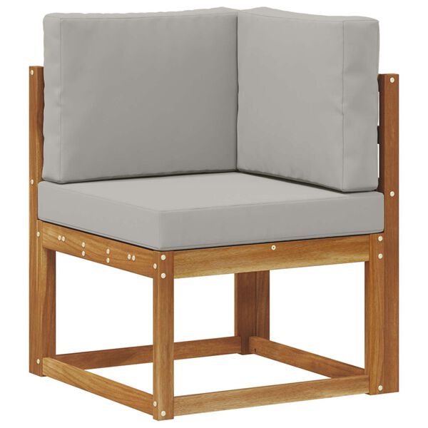 vidaXL Conjunto de Sof&aacute;s para Exterior 8 pcs Cinza Natural e Claro