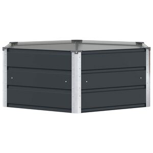 vidaXL Floreira Antracite 129 x 129 x 45 cm A&ccedil;o
