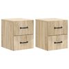 vidaXL Gabinete de Canto Montado na Parede 2 unid. Carvalho Sonoma