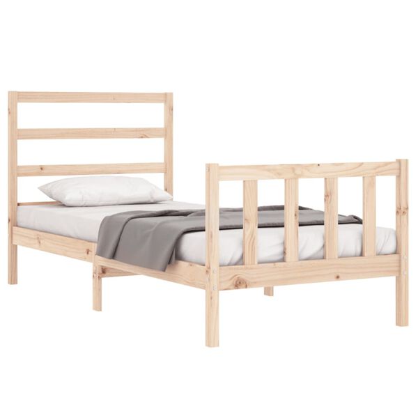 vidaXL Cama sem colch&atilde;o 90x190 cm madeira de pinho maci&ccedil;a