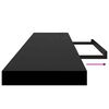 vidaXL Prateleiras de parede suspensas 4 pcs 120x23,5x3,8cm MDF preto