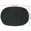 vidaXL Tapetes de &aacute;rea Oval Preto 205 x 305 cm Juta