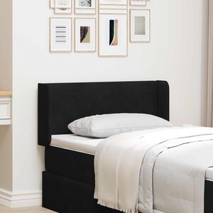 vidaXL Orelha de Cabeceira Preto 40,5 x 40,5 x 4 cm Veludo