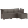 vidaXL Sof&aacute; de Jardim para 4 Pessoas Estilo Rattan PP Cinzento-claro
