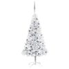 vidaXL &Aacute;rvore Natal artificial pr&eacute;-iluminada c/bola 150cm PET prateado