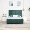 vidaXL Cama Box com cabeceira Verde Escuro 140 x 190 cm Veludo
