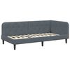 vidaXL Estrutura de Cama de Canto Cinza Escuro 100 x 200 cm Veludo