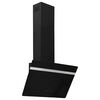 vidaXL Exaustor de parede 60 cm a&ccedil;o e vidro temperado preto