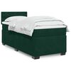vidaXL Cama com molas/colch&atilde;o 90x190 cm veludo verde-escuro