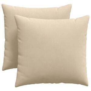 vidaXL Travesseiros de Sof&aacute; 2 pcs Creme 45 x 45 cm tecido