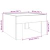 vidaXL Mesa de centro luzes LED Infinity 50x50x30 cm cinzento cimento