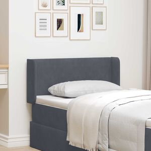 vidaXL Orelha de Cabeceira Cinzeto 40,5 x 40,5 x 4 cm Veludo