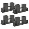 Ajuda para Empilhamento de Lenha 4 pcs Antracite 34 x 10 x 15 cm A&ccedil;o