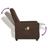 vidaXL Poltrona de massagens el&eacute;trica reclin&aacute;vel tecido castanho