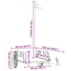 vidaXL Reboque de bicicleta tecido oxford/ferro verde