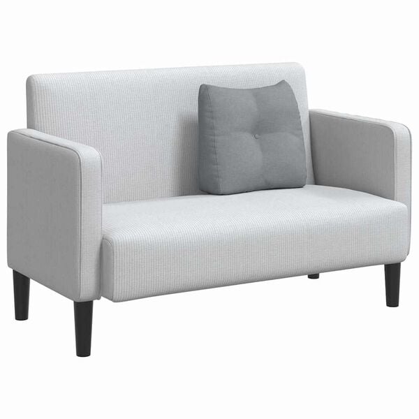 vidaXL Travesseiro para Costas Cinzento-claro 45 x 24 x 50 cm tecido