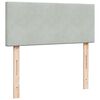 vidaXL Cama boxspring c/ colch&atilde;o 120x200 cm veludo cinzento-claro