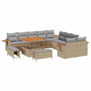 vidaXL Conjunto de Sof&aacute; de Jardim 17 unid. 12-N&uacute;mero de lugares