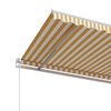 vidaXL Toldo retrátil automático 400x350 cm amarelo e branco