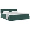 vidaXL Cama com Armazenamento com colch&atilde;o Verde Escuro 90 x 200 cm