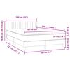 vidaXL Cama box spring c/ colch&atilde;o e LED 160x220 cm veludo rosa