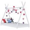 vidaXL Estrutura de cama para crian&ccedil;as 80x160 cm pinho maci&ccedil;o branco