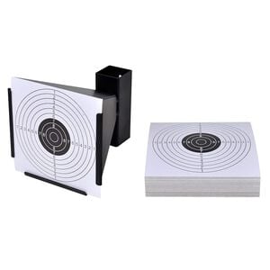 vidaXL Suporte de alvo afunilado 14 cm + 100 alvos de papel