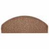 vidaXL Tapetes de escada 15 pe&ccedil;as 65x24x4 cm marrom semicircular grande