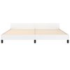 vidaXL Estrutura cama c/ cabeceira couro artificial 200x200 cm branco