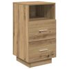vidaXL Mesa de cabeceira com 2 gavetas 36x36x68 cm carvalho artisiano