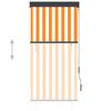 vidaXL Estore de rolo para exterior 80x250 cm branco e laranja
