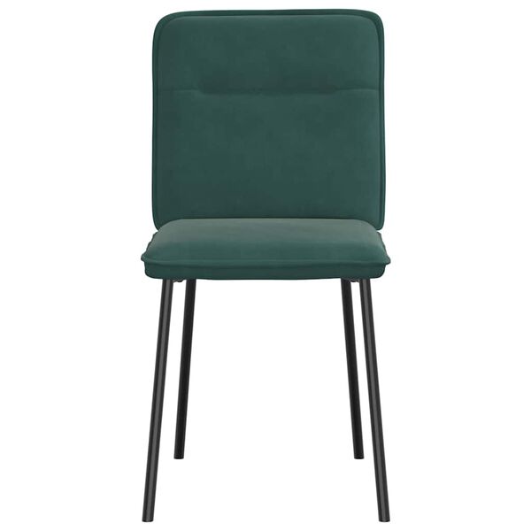 vidaXL Cadeiras de jantar 6 pcs veludo verde-escuro