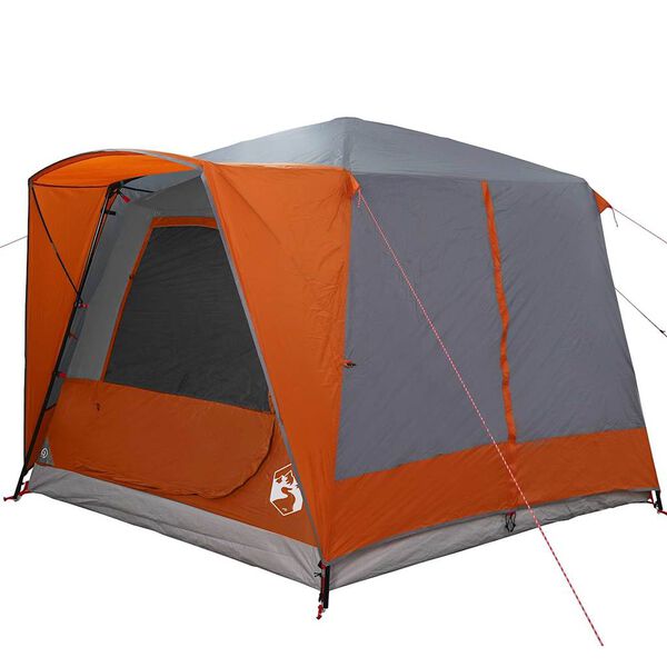vidaXL Barraca Cabana com telhado Cinza e Laranja 333 x 317 x 194 cm