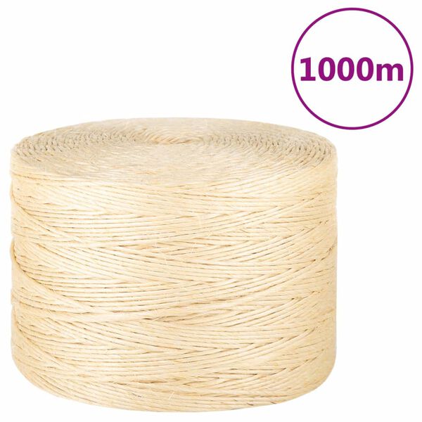 vidaXL Corda 100% sisal 3 mm 1000 m