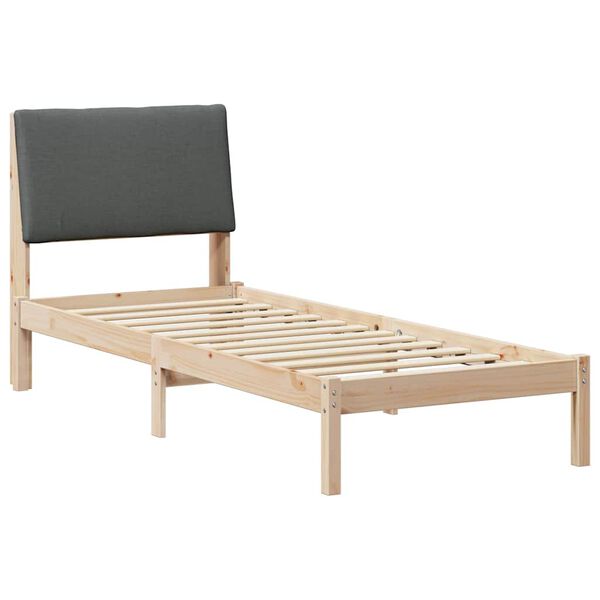 vidaXL Estrutura da cama castanho e cinzento-escuro 80 x 200 cm