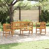 vidaXL Conjunto de Lounge Rosa do Jardim 4 pcs