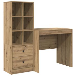 vidaXL Mesa Carvalho Artesanal 125,5 x 50 x 127 cm 2 unid.