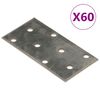 vidaXL Chapas perfuradas 60 pcs 2 mm 80x40 mm aço galvanizado